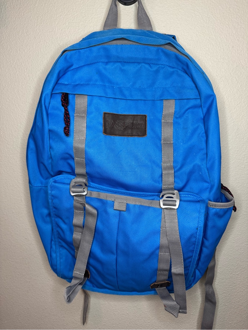 JanSport Smoke Signal Backpack Blue Gray Hiking Travel School Bag